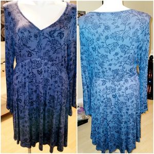 NWT Torrid Blue Floral Swing Dress